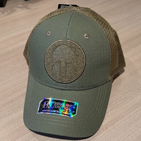 Highland Tactical Mesh Olive Men's Snapback Hat - Picture 1 of 5